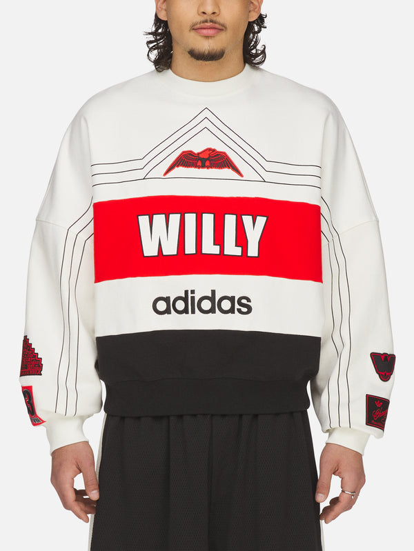 ADIDAS ORIGINALS, Willy Chavarria x adidas NY Ball Crewneck - Off White, SWEATSHIRT, shopi go'da!