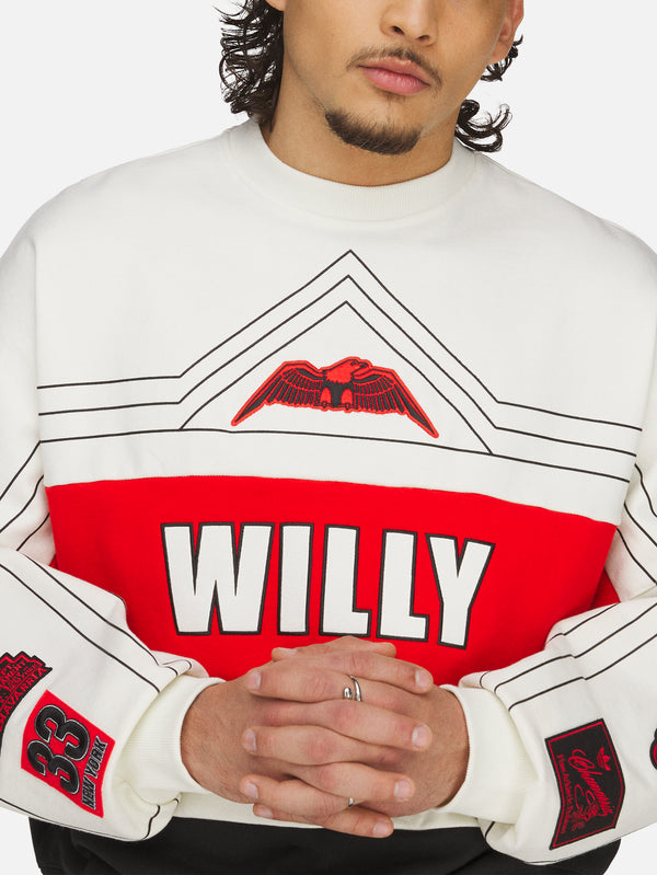 ADIDAS ORIGINALS, Willy Chavarria x adidas NY Ball Crewneck - Off White, SWEATSHIRT, shopi go'da!