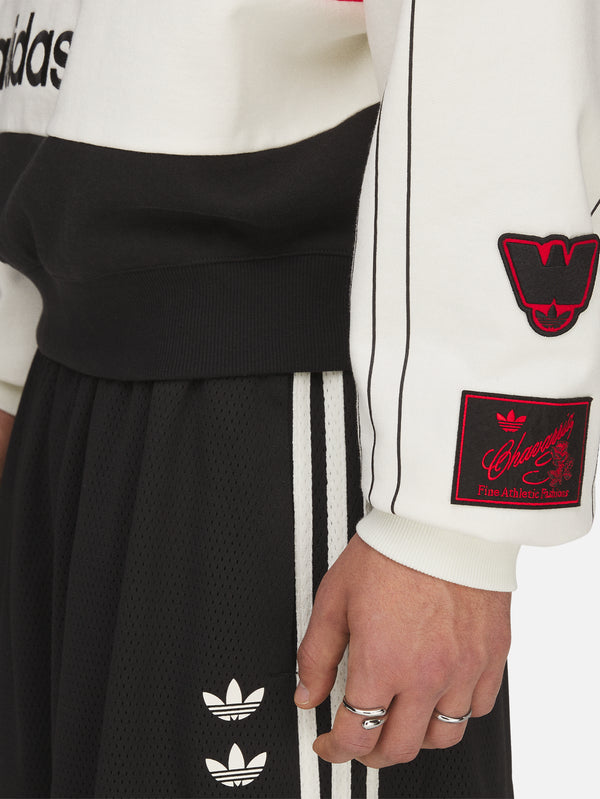 ADIDAS ORIGINALS, Willy Chavarria x adidas NY Ball Crewneck - Off White, SWEATSHIRT, shopi go'da!