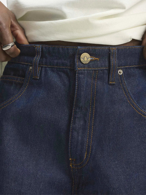 ADIDAS ORIGINALS Firebird Adicolor Short - Indigo Denim – ön görünüm