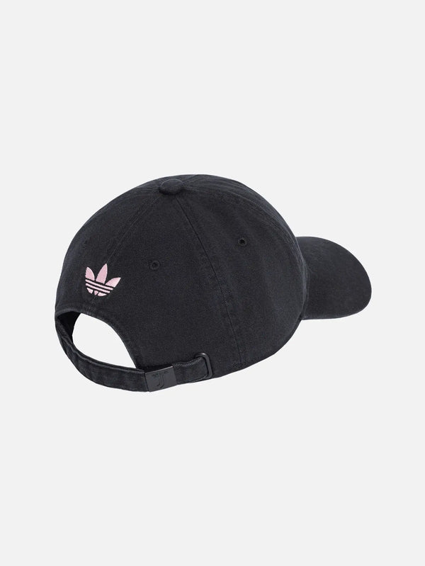 ADIDAS ORIGINALS Juventus Dad Cap - Black – siyah, arka görünüm, pembe logo