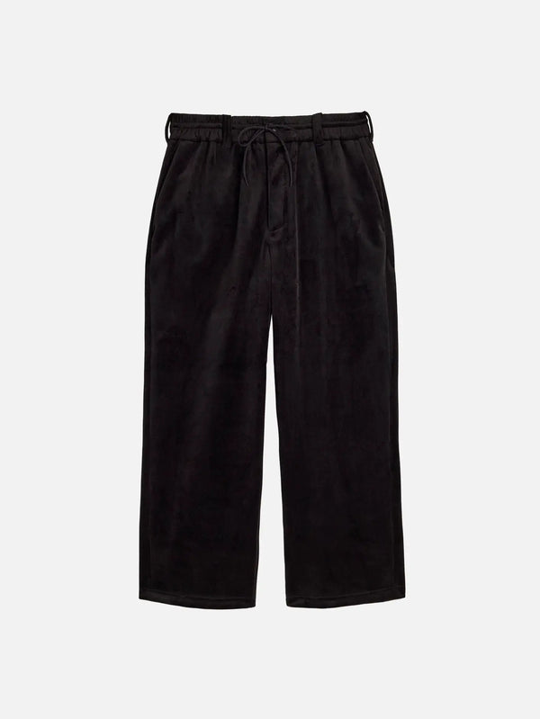 Y-3 VC Track Pant – siyah, ön görünüm, bağcıklı bel