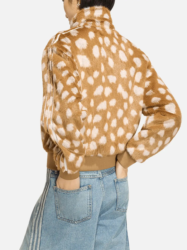 ADIDAS ORIGINALS Animal Print Firebird Jacket – Brown Desert, arka görünüm