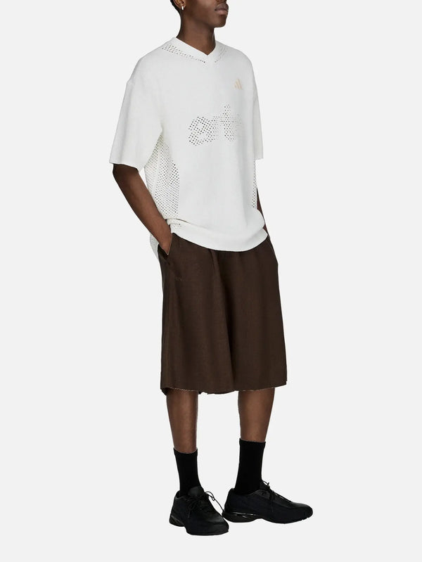 ADIDAS ORIGINALS Arte Antwerp x adidas Flatknit Jersey – Off White, ön görünüm
