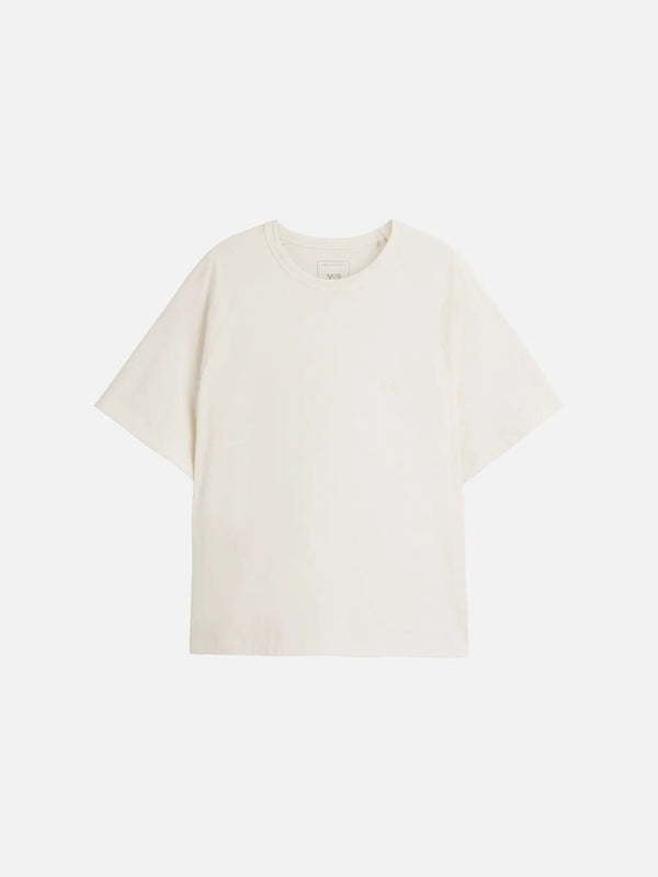 shopi go Y-3 Boxy SS Tee – Chalk White, önden görünüm
