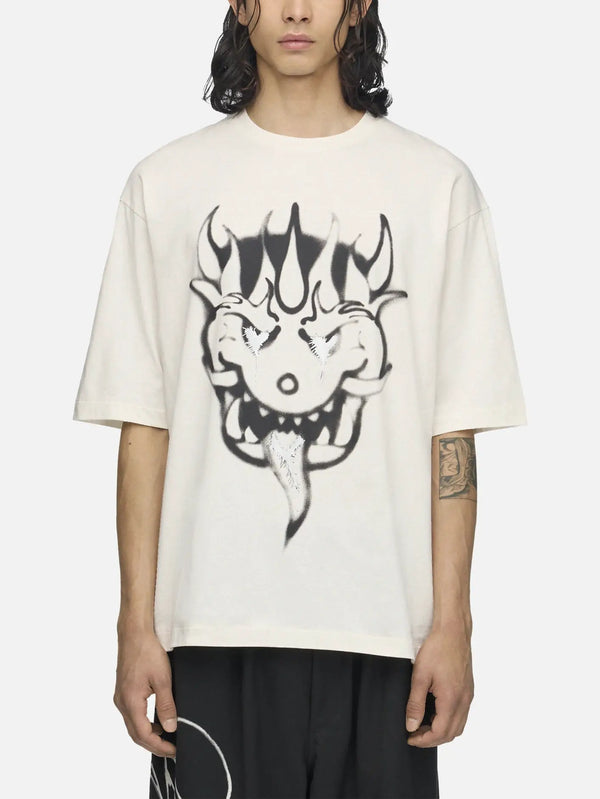 Y-3 Chito Graphic SS Tee – beyaz, önden görünüm