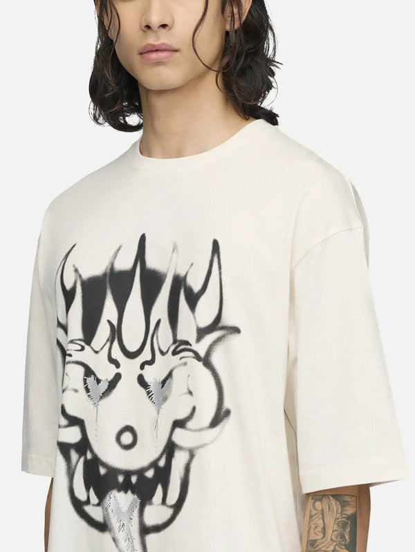 Y-3 Chito Graphic SS Tee – beyaz, önden görünüm