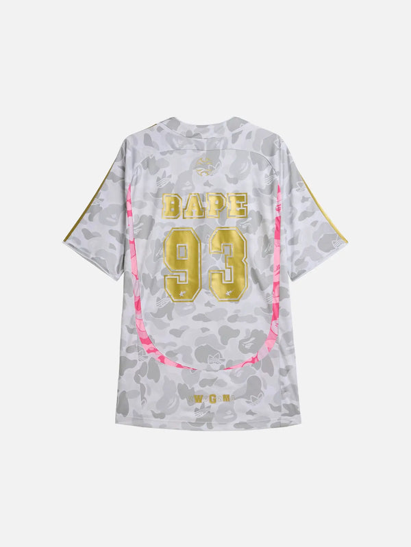 ADIDAS ORIGINALS adidas x Bape Teamgeist Tee - White – beyaz, arka görünüm