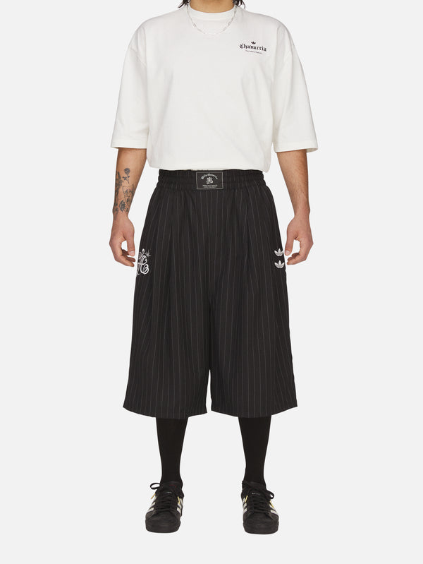 ADIDAS ORIGINALS, Willy Chavarria x adidas Pinst Short - Black, ŞORT, shopi go'da!