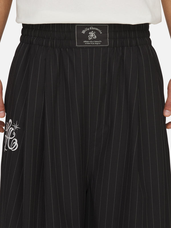 ADIDAS ORIGINALS, Willy Chavarria x adidas Pinst Short - Black, ŞORT, shopi go'da!
