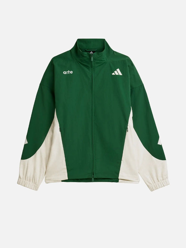ADIDAS ORIGINALS Arte Antwerp x adidas Z.N.E. Material Mix Track Top – amazon green, önden görünüm
