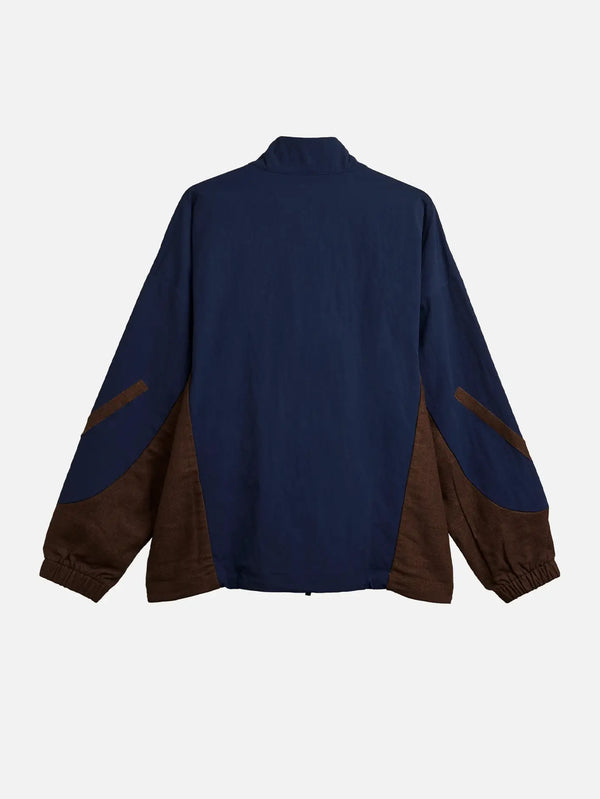 ADIDAS ORIGINALS Arte Antwerp x adidas Z.N.E. Material Mix Track To – lacivert, kahverengi, arka görünüm