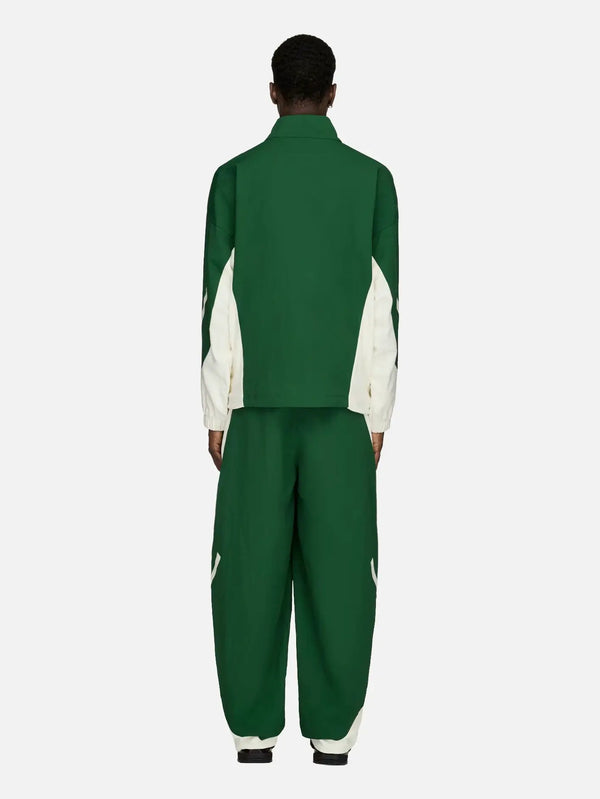 ADIDAS ORIGINALS Arte Antwerp x adidas Z.N.E. Material Mix Track Pa – yeşil, beyaz, arkadan görünüm