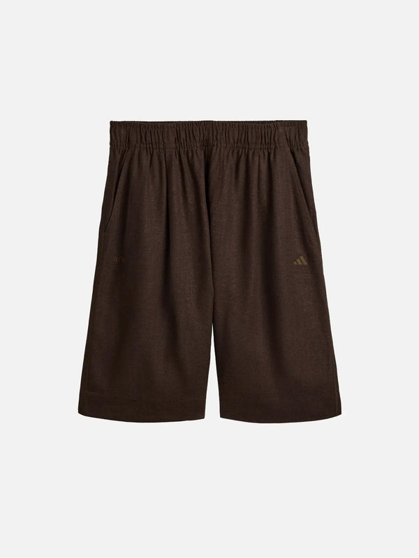 ADIDAS ORIGINALS Arte Antwerp x adidas Linen Relaxed Shorts – Dust, bel bandı yakın çekimi