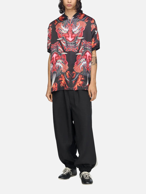 Y-3 Y-3 Red Satin Graphic Jersey - Multicolor – kırmızı-siyah, önden görünüm