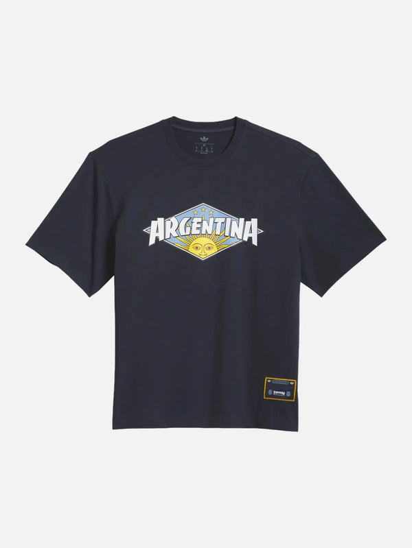 ADIDAS ORIGINALS Thrasher x AFA Argentina Tee 2 - Night Navy – night navy, ön görünüm