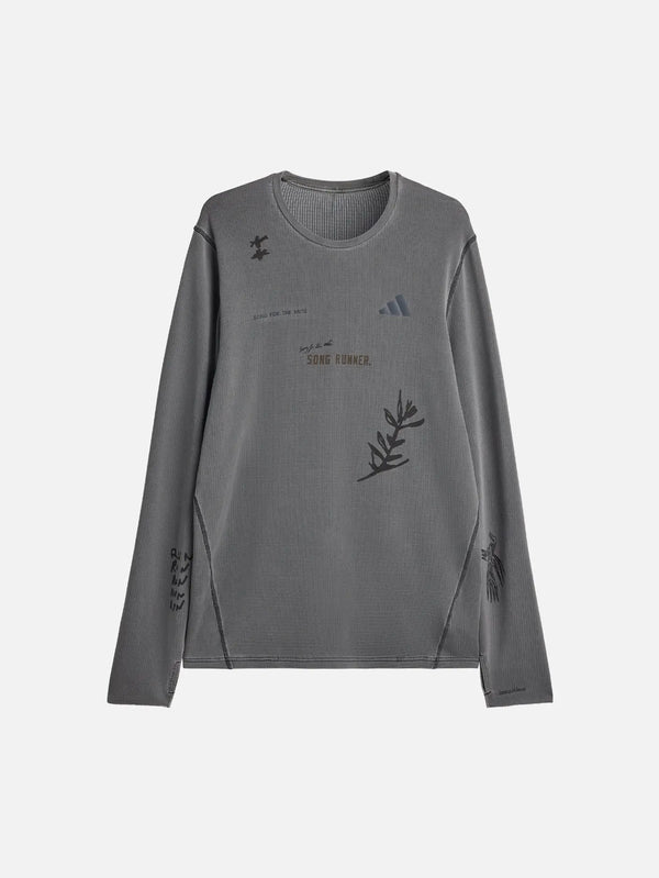 ADIDAS ORIGINALS Song For The Mute x adidas LS T-Shirt – Carbon, ön görünüm