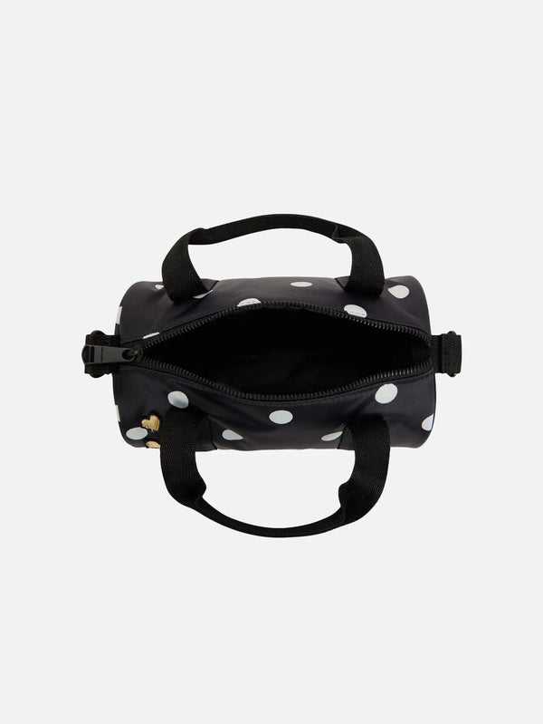 FRED PERRY Polka Dot Amy Mini Barrel – siyah, üstten görünüm