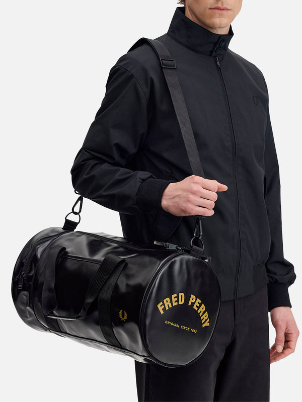 Tonal Classic Barrel Bag - Black/Gold
