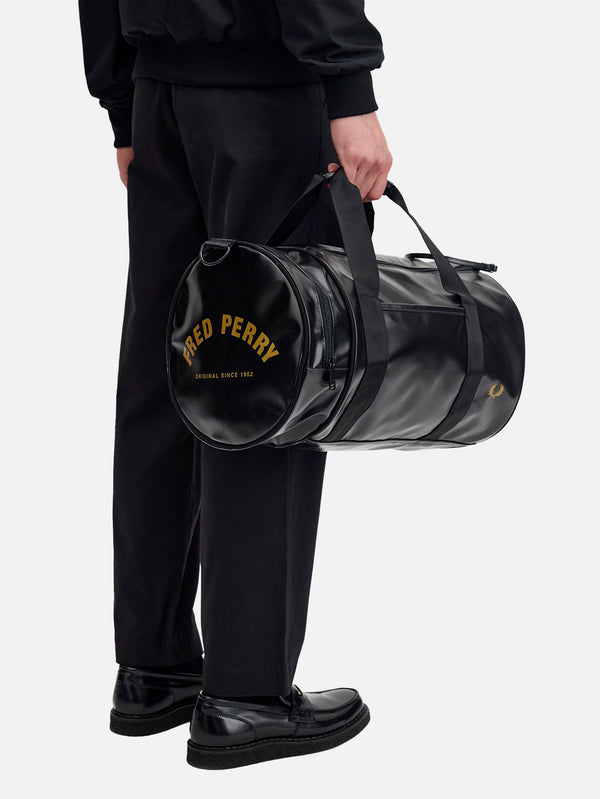 Tonal Classic Barrel Bag - Black/Gold