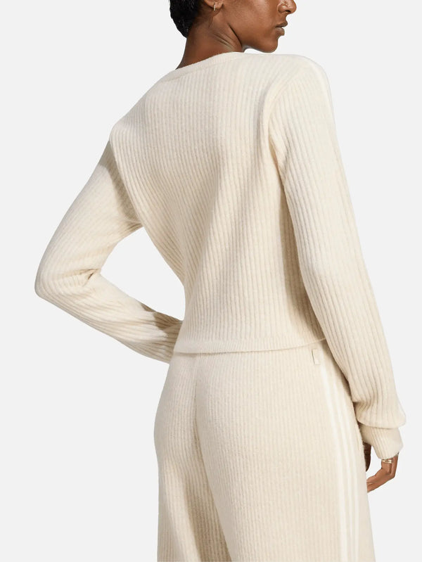 ADIDAS ORIGINALS Jennie x adidas Knit Wrap Cardigan - Bliss, yan görünüm