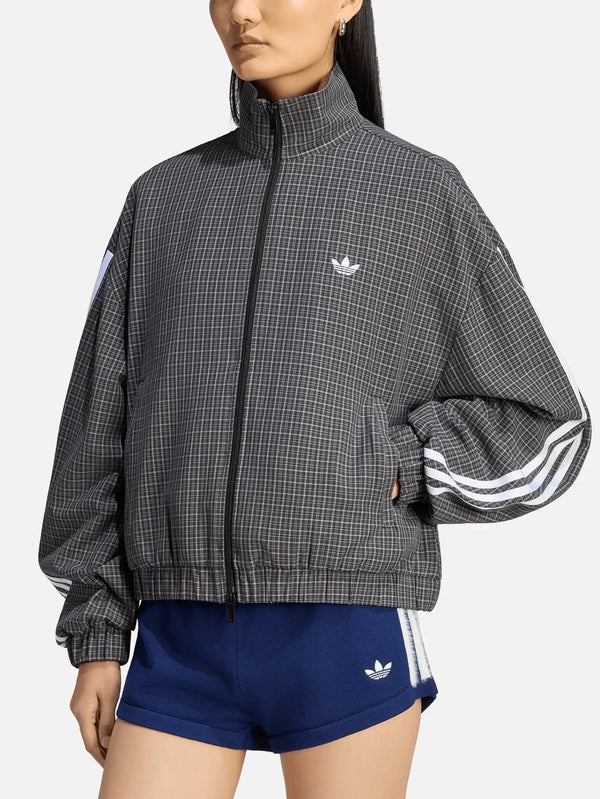 shopi go Checks Track Top - Utility Black – Utility Black, ön görünüm