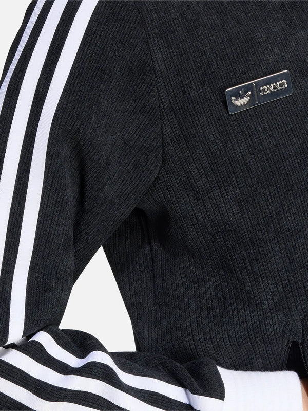 ADIDAS ORIGINALS Adiluna Season 2 x Jennie Fan OG Track Top - Black – siyah, yakın çekim, malzeme/logo detayı