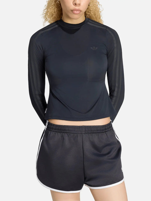 ADIDAS ORIGINALS Adiluna Season 2 x Jennie Sheer LS Tee – Black, önden görünüm