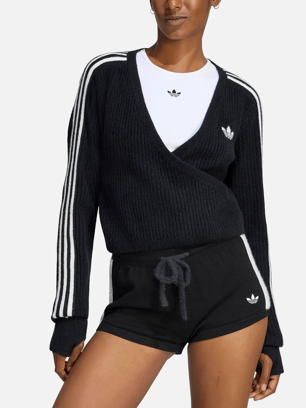 ADIDAS ORIGINALS Adiluna Season 2 x Jennie Knit Cardigan – siyah, önden görünüm