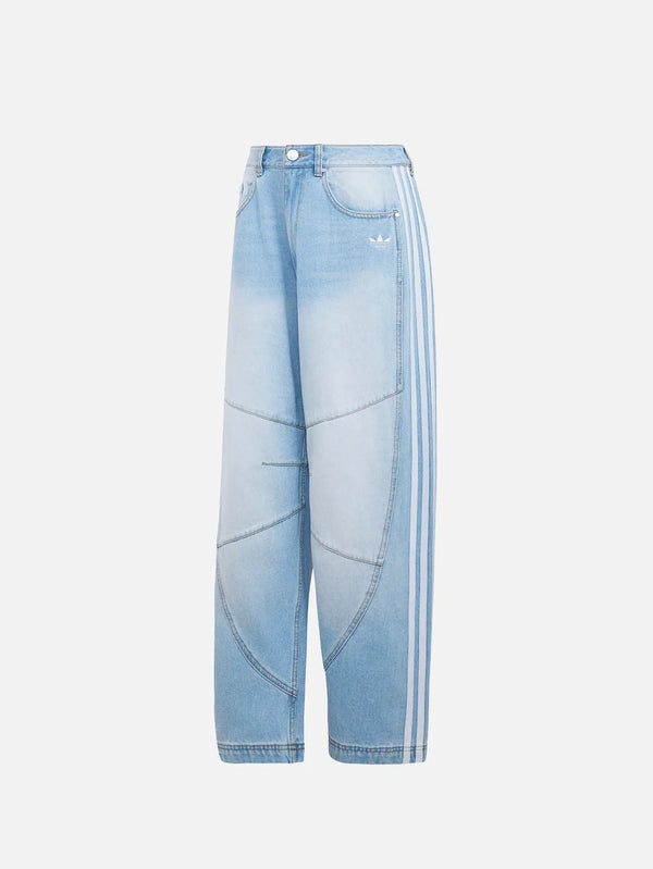 ADIDAS ORIGINALS Denim Barrel Pants – Light Blue, önden görünüm