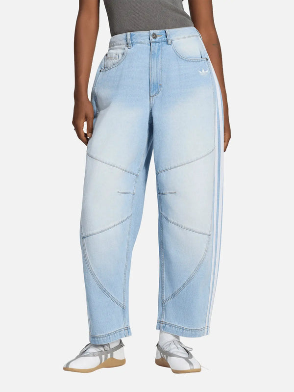 ADIDAS ORIGINALS Denim Barrel Pants - Light Blue – önden görünüm