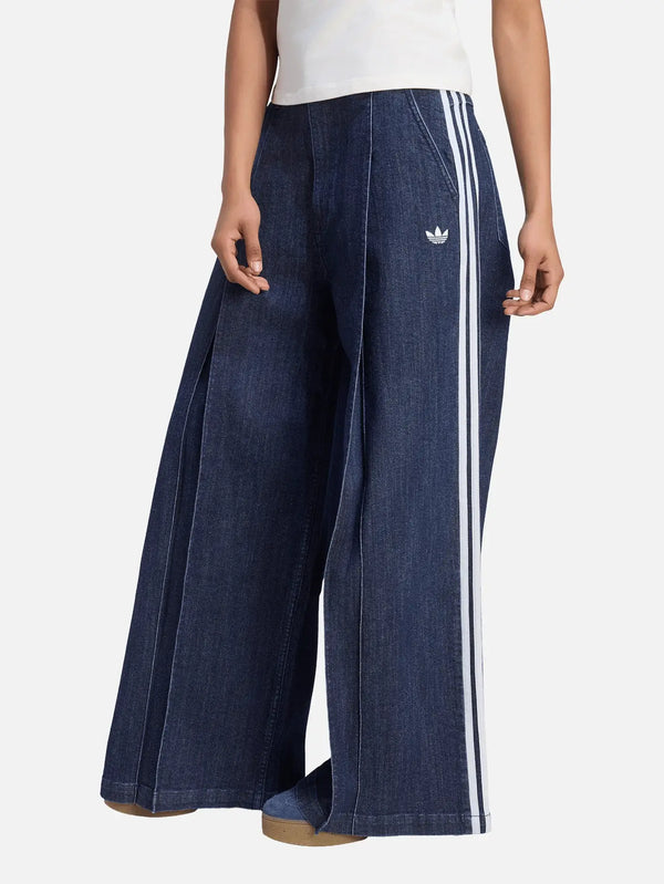 ADIDAS ORIGINALS Denim Pleats Wide Legs Pant – Indigo Denim, önden görünüm