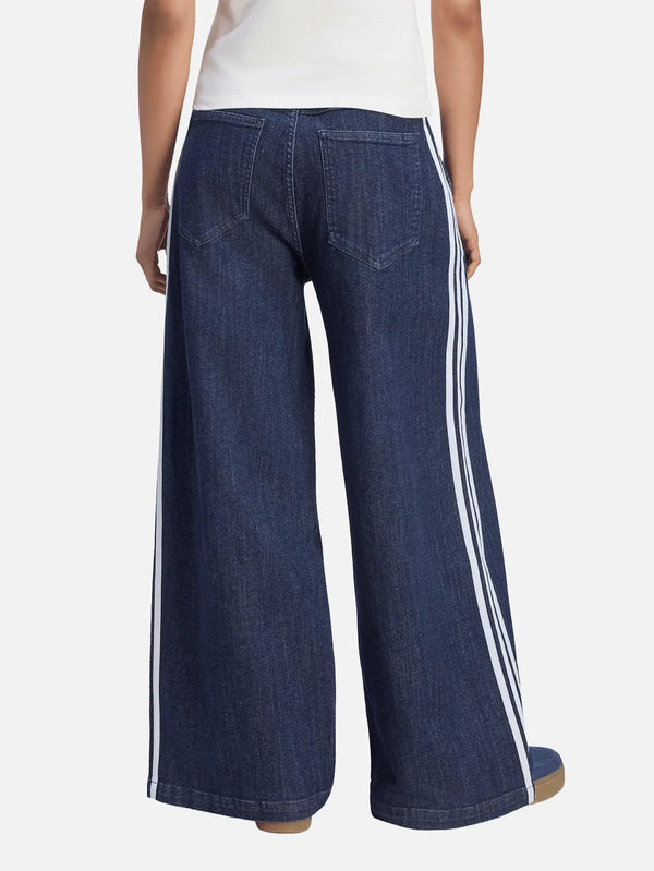 ADIDAS ORIGINALS Denim Pleats Wide Legs Pant – Indigo Denim, arka görünüm