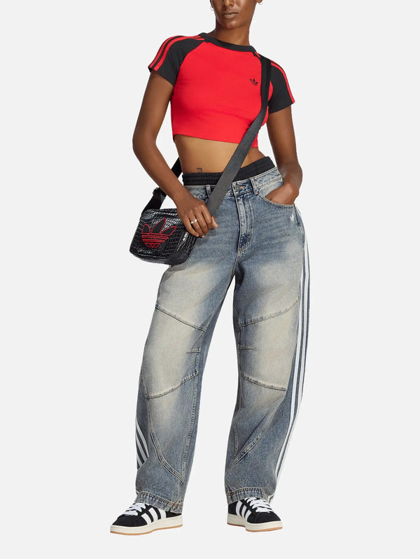 ADIDAS ORIGINALS Denim Barrel Pants – Indigo Denim, önden görünüm