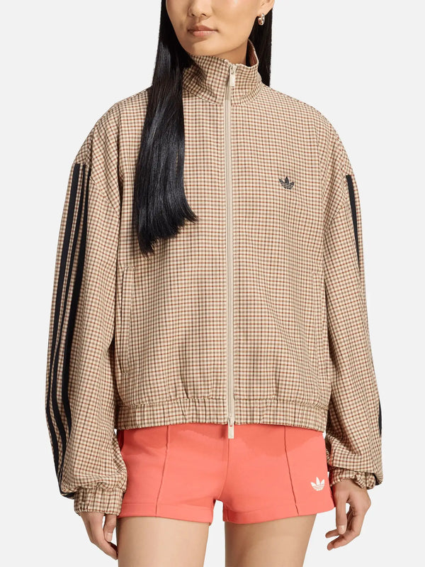 ADIDAS ORIGINALS Checks Track Top - Crystal Linen – Crystal Linen, önden görünüm