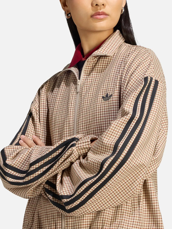 ADIDAS ORIGINALS Checks Track Top – Crystal Linen, önden görünüm