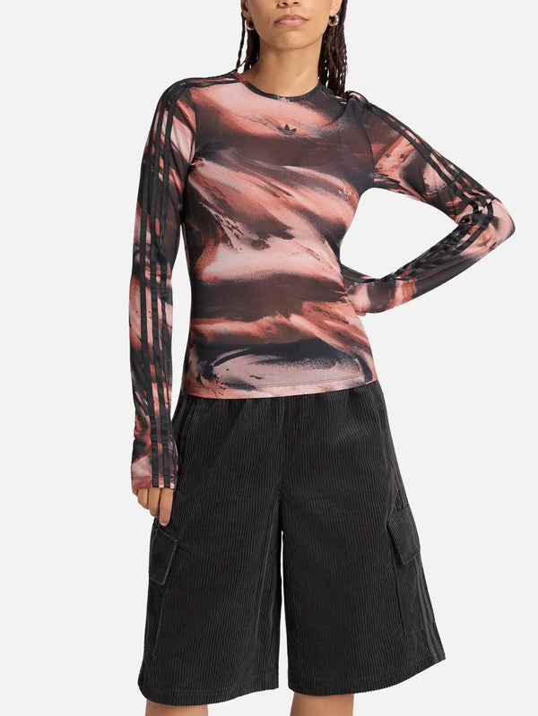 Y-3 Graphic Mesh Tee - Vermillion – Vermillion, önden görünüm