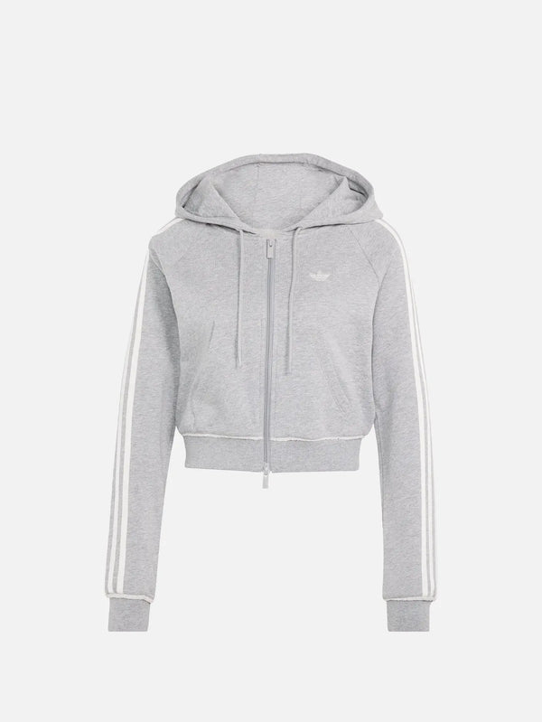 ADIDAS ORIGINALS GFX Zip Top – Medium Grey Heather, ön görünüm