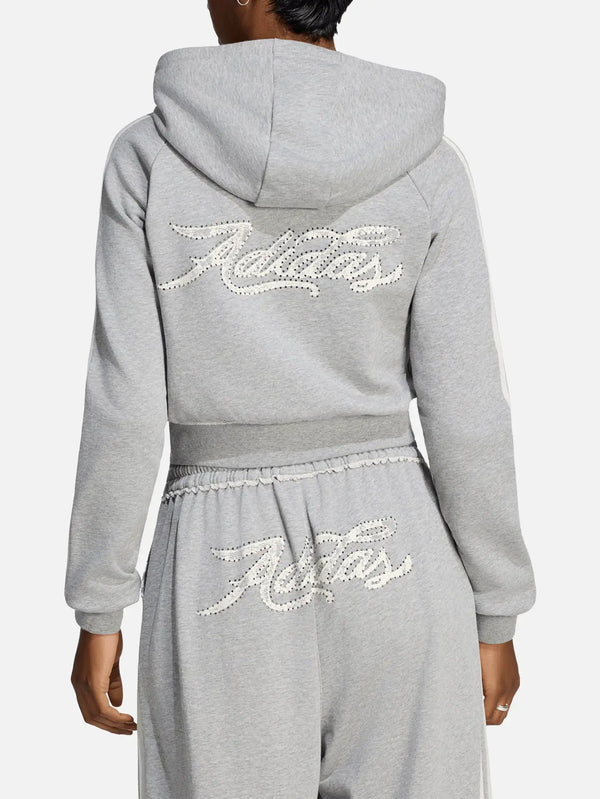 ADIDAS ORIGINALS GFX Zip Top - Medium Grey Heather – Medium Grey Heather, arka görünüm