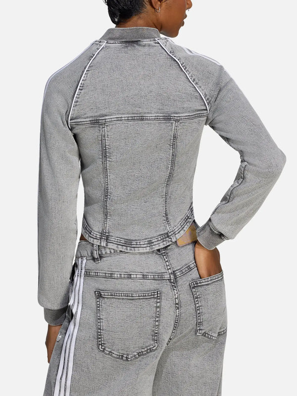 ADIDAS ORIGINALS Superstar Denim Corset Track Top – Washed Grey Den, arka görünüm