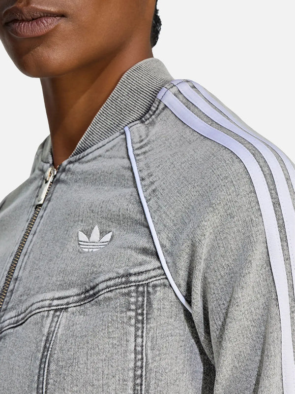 ADIDAS ORIGINALS Superstar Denim Corset Track Top – Washed Grey Den, yandan görünüm