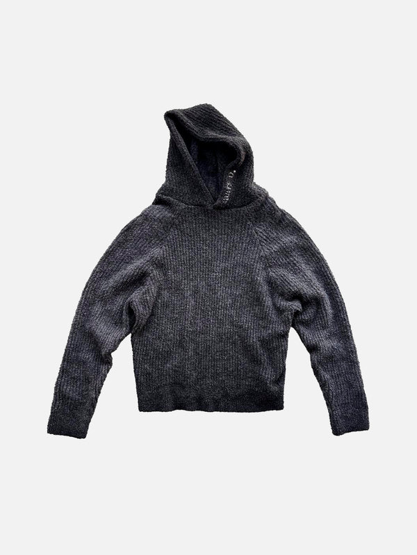 QUITEOFTEN, Logo Hand-Embroidered Hooded Knit Sweater, SWEATSHIRT, shopi go'da!