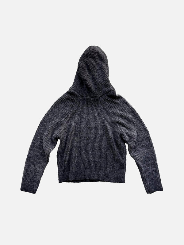 QUITEOFTEN, Logo Hand-Embroidered Hooded Knit Sweater, SWEATSHIRT, shopi go'da!