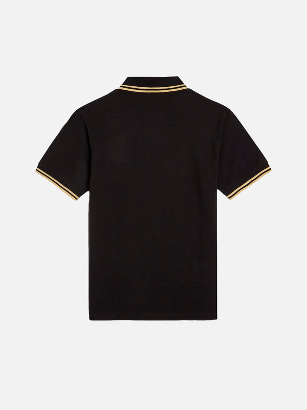 Twin Tipped Fred Perry Shirt - Black/Champagne