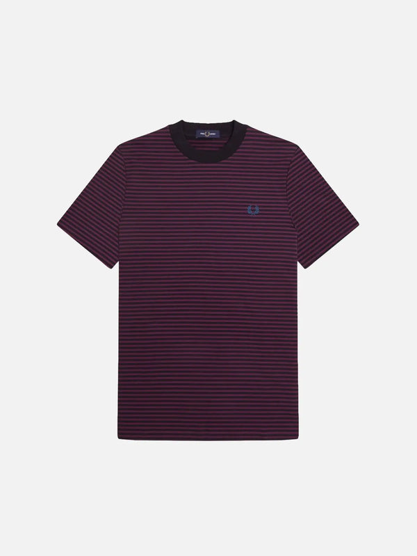 FRED PERRY Twin Tipped Fred Perry Shirt – Burgundy/White, önden görünüm