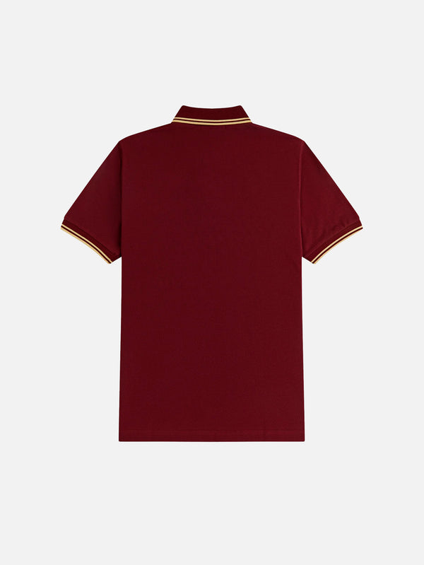 Twin Tipped Fred Perry Shirt - Oxblood/Champagn