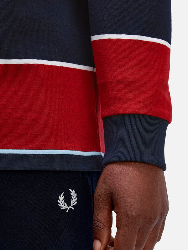 Hw Jersey Striped Polo Shirt - Navy