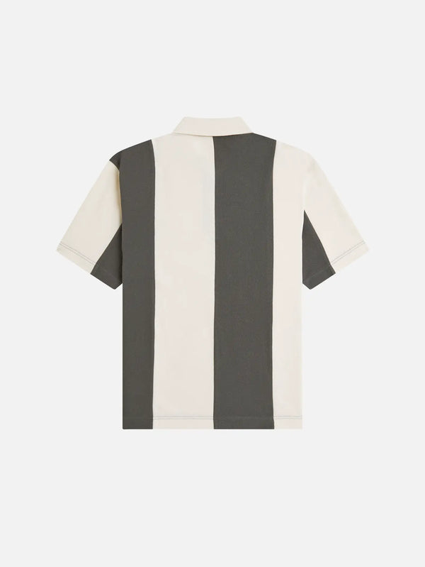 FRED PERRY Cut And Sew Panelled Polo Shir – Ecru, arka görünüm