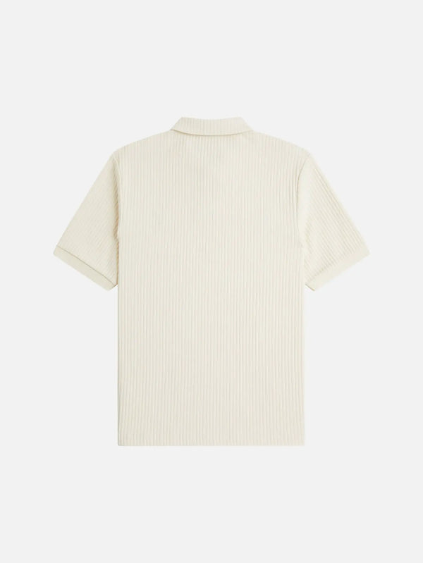 shopi go Drop Needle Jersey Polo Shirt - Ecru – ecru, arka görünüm