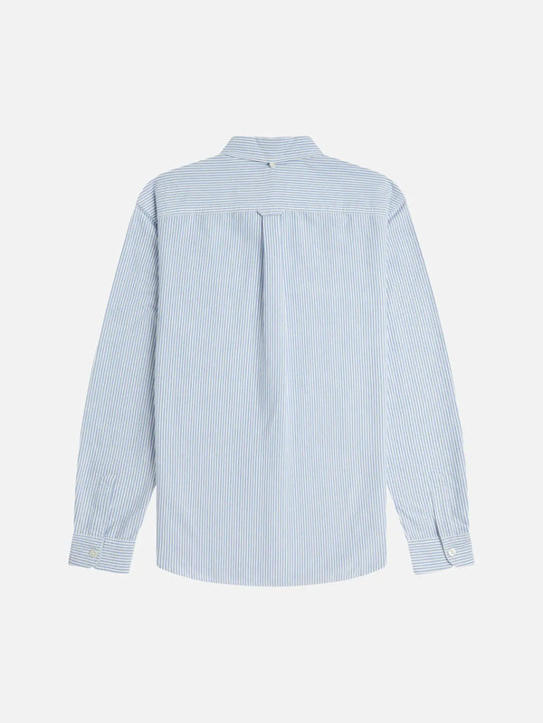 FRED PERRY Relaxed Striped Oxford Shirt - Blue/White – mavi beyaz, arka görünüm